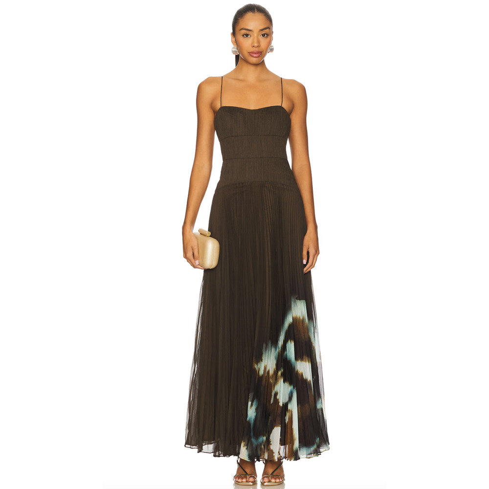 AMUR Sue Pleated Gown Size 4